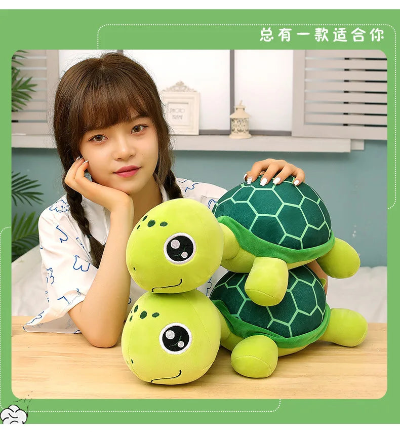 30-70cm Lovely Big Eyes Tortoise Plush Doll Toy Kawaii Soft Stuffed Animal Cushion Cartoon Small Sea Turtles Dolls for Kids Gift
