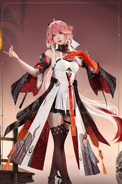 IN STOCK Changli Cosplay Costume Game Wuthering Waves DokiDoki-SR Women Costume Changli Cosplay Metal Accessories