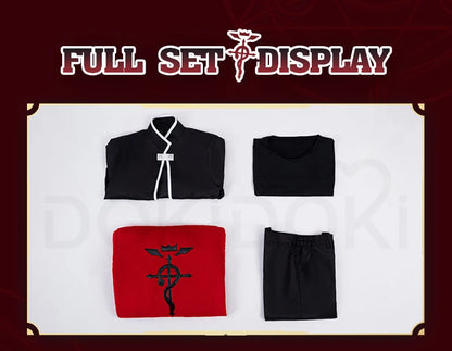 Edward Elri Cosplay Costum Anime Fullmetal Alchemist Cosplay DokiDoki-R Men Red Uniform Costume Edward Elri Cosplay