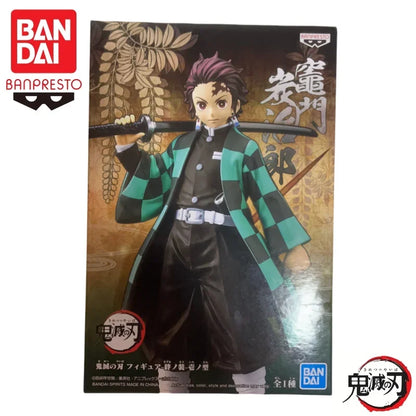 Original Banpresto In Stock Bandai Demon Slayer Tanjirou Action Figure Model Anime Action Figures Boxed Toys Gifts