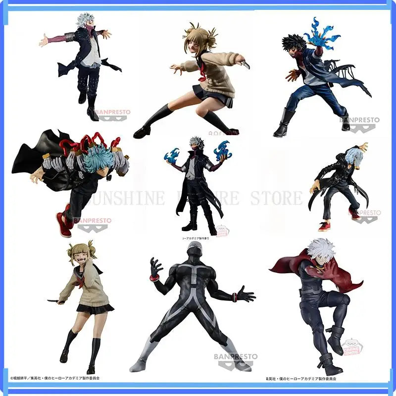 Original BANPRESTO My Hero Academia THE EVIL VILLAINS Shigaraki Tomura Himiko Toga WICE action model figures Ornaments Genuine