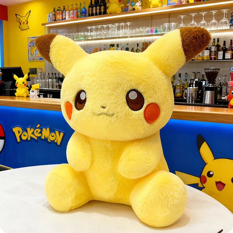40/80cm Large Pikachu Pokemon Plush Toys Cartoon Doll Cute Ornament Stuffed Plushie Pikachued Pillow Pokémon Gift for Children