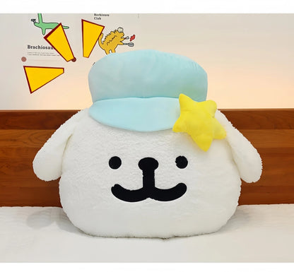65cm Big Size Maltese Line Hat Dog Cartoon Anime Plush Stuffed Doll Toy Cute Room Bolster Sleeping Pillow Plushies Holiday Gifts