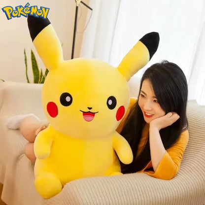 25/30/40/70CM Big Size Pokemon Pikachu Plush Cartoon Animal Stuffed Toys Kawaii Ornament Cushion Plushies Children Toy Gift