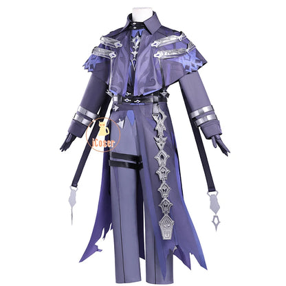 Genshin Impact Kyryll Chudomirovich Flins Cosplay Costume Wig Uniform Halloween Party for Women Men Carnival Role Play Outfit