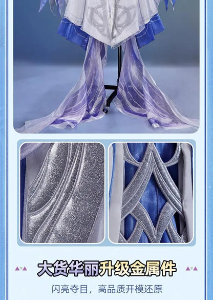 Genshin Impact Columbina Cosplay Costume The Damselette Dress Uniform Metal Prop Eleven Fatui Harbingers Halloween Women Girls