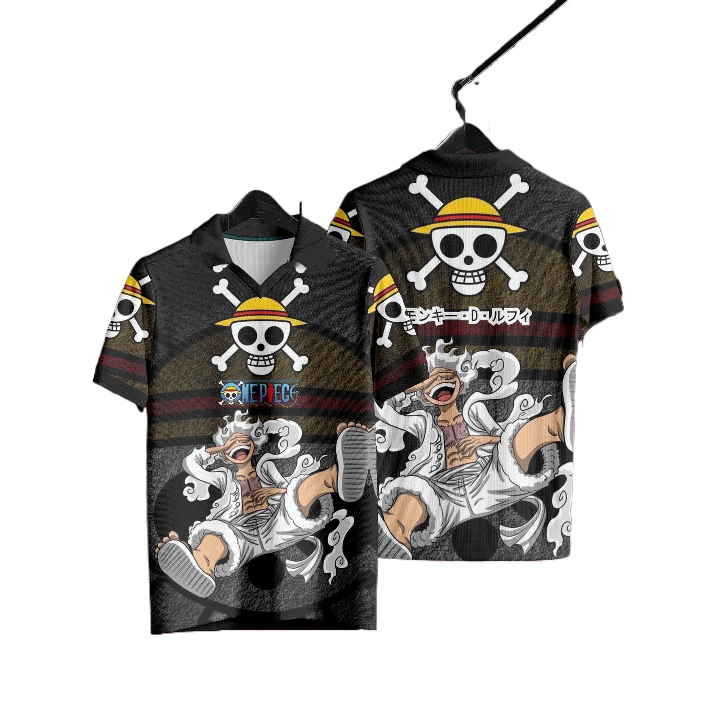 Summer Fashion Vintage Retro T-shirt Series Anime One Piece Luffy Anime Y2k Korean Style Kpop Baseball Hockey Unisex Tops Tees