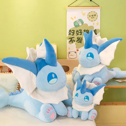 30/80cm Vaporeon Pokemon Eevee Large Plush Toys Aquali Doll Cute Ornament Stuffed Plushie Pillow Pokémon Gift for Children