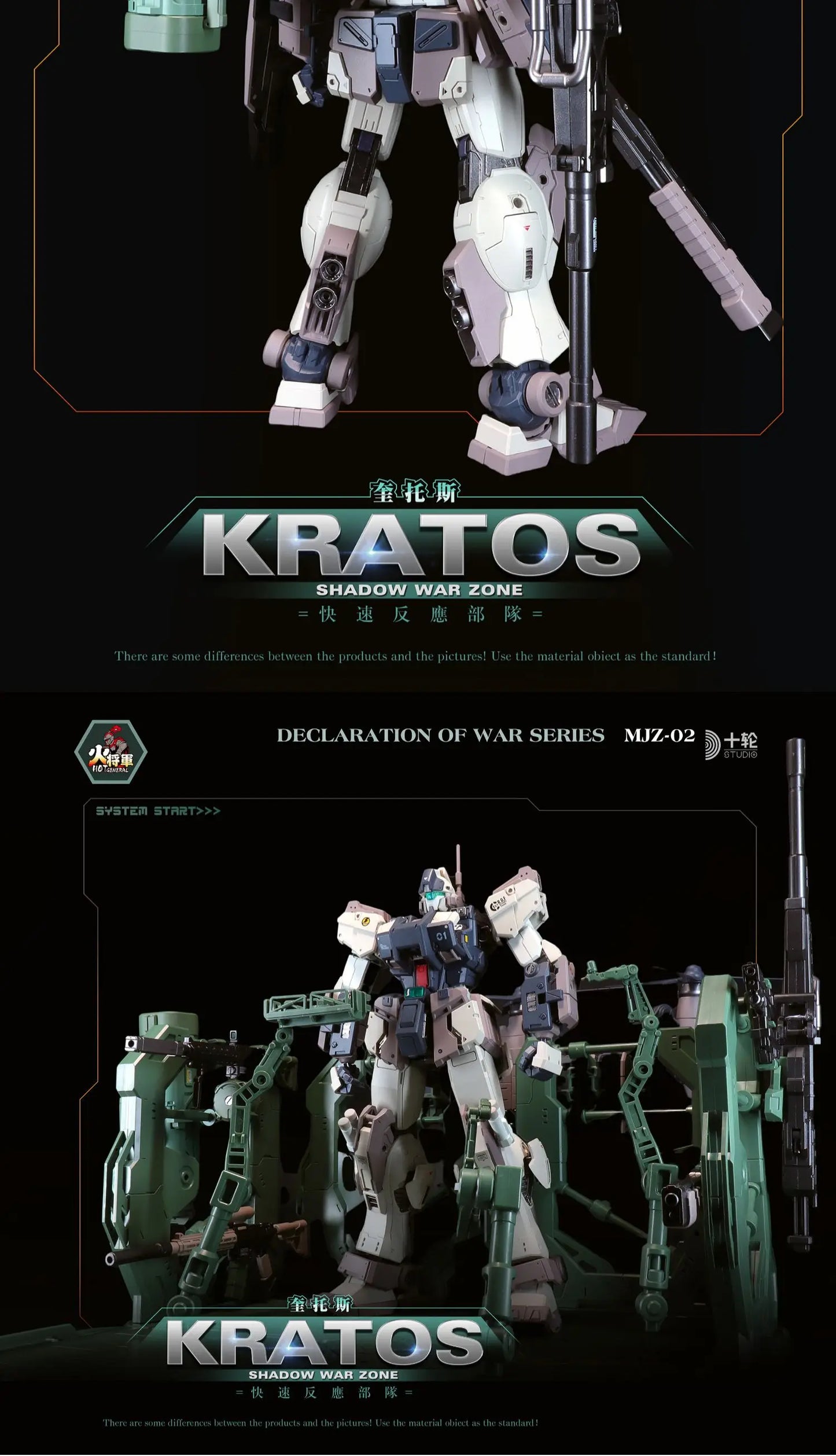Bandai Fire General Kratos Mecha Model 1/100 ABS