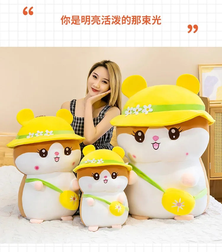 Hot 45-65cm Kawaii Hamster Plush Toy Big Size Cute Soft Stuffed Animals Sofa Pillow Plush Doll High-quality Kids Briday Gifts