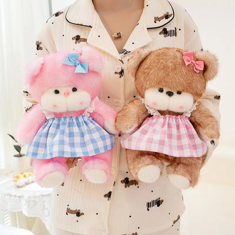 simulation animal doll stuffed cartoon rabbit bear plush toy anime cute soft pillow room decor kids birthday gift