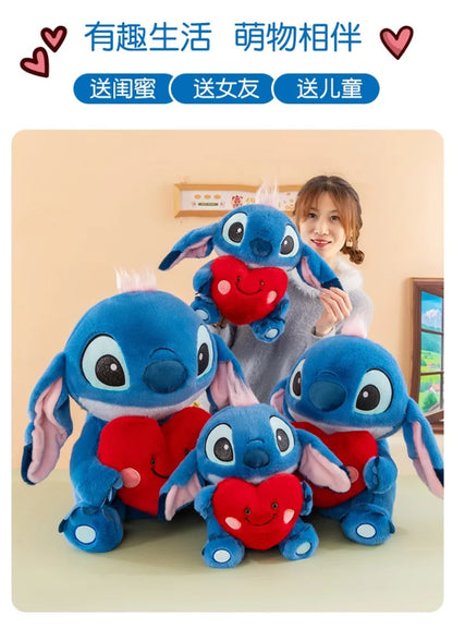35/50/60cm Big Size Stitch Disney Anime Plush Stuffed Doll Cartoon Plush Doll Room Decoration Children's Pillow Holiday Gift