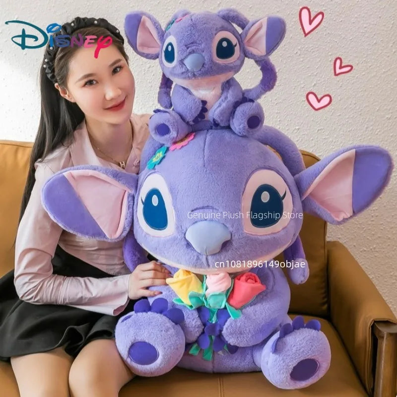 35/55/70CM Big Size Disney Stitch Cute Anime Plush Stuffed Doll Room Decoration Peluche Pillow Kawaii Plushies Ornaments Gifts