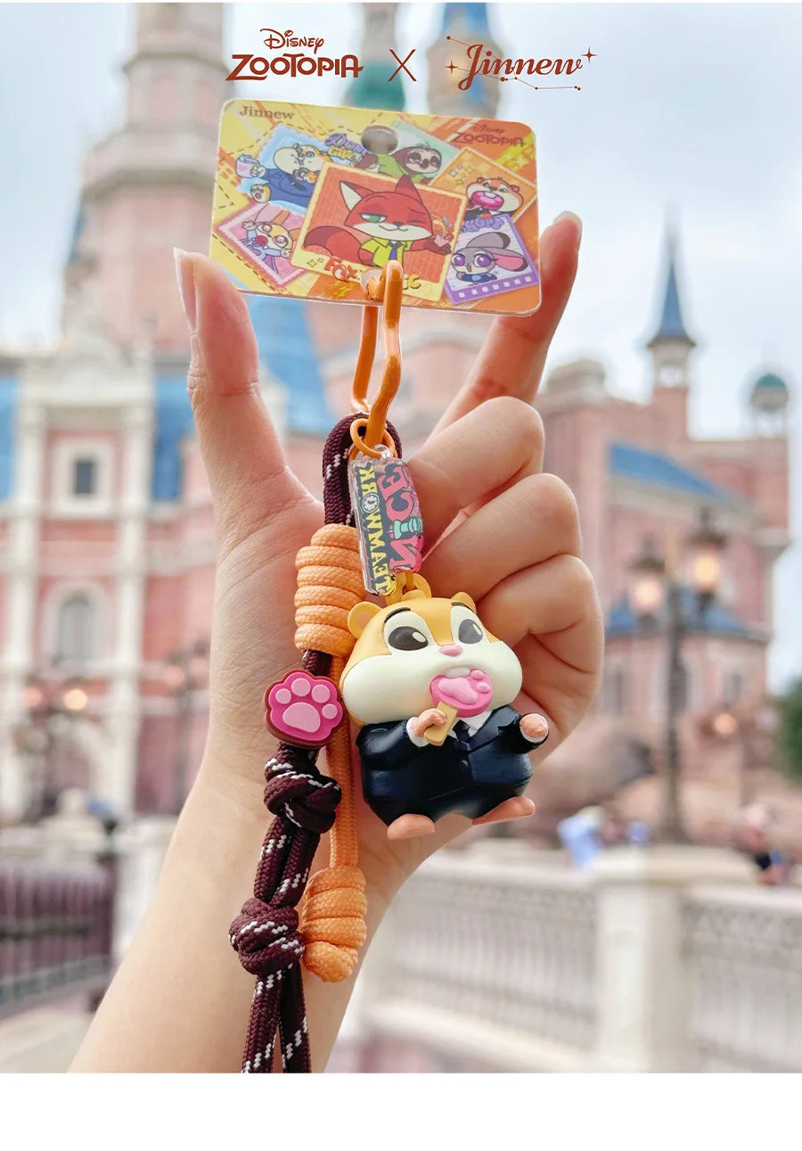 Zootopia Cartoon Character Injection Molding 3D Keychain Premium Design Anime Themed Accessories Collectible Toy Figures Gift