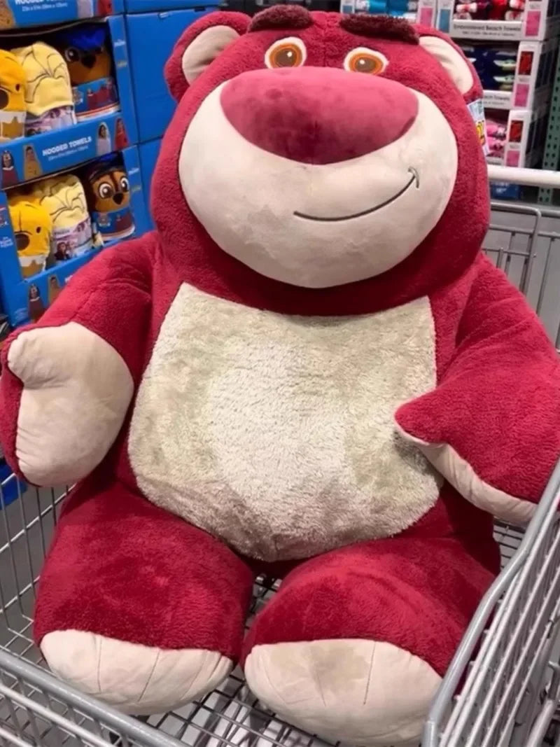 120cm Large Big Size Disney Lotso Cartoon Anime Plush Stuffed Doll Room Kawai Plushies Pillow Ornaments Children's Holiday Gifts
