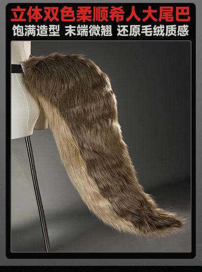 Zenless Zone Zero Ye Shunguang Cosplay Costume Wig Dress Cheongsam Headwear Tail Halloween Party for Women Girls Props iCoser