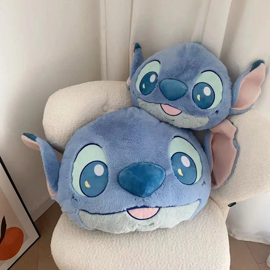 Comfortable Stitch Back Cushion Cuddly Throw Pillow Stuffed Anime Cushion Headrest Car Home Decor Sofa Bed Birthday Gifts