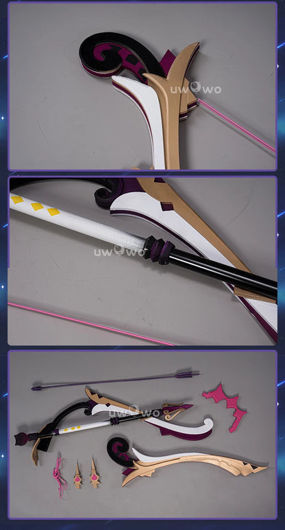 Genshin Impact Cosplay Wooden Weapons Lyney Props  Great Magic Bow Arroww