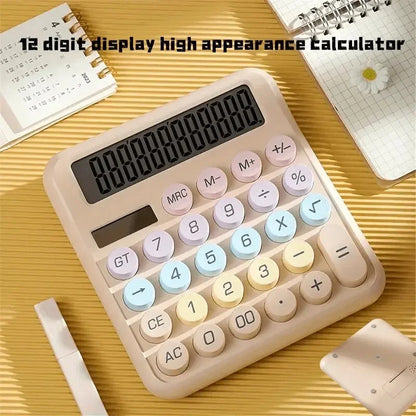 Ins Dopamine Candy Color Calculators Large Display Mechanical Dot Keyboard Back To School Supplies Students/Finance Stationery