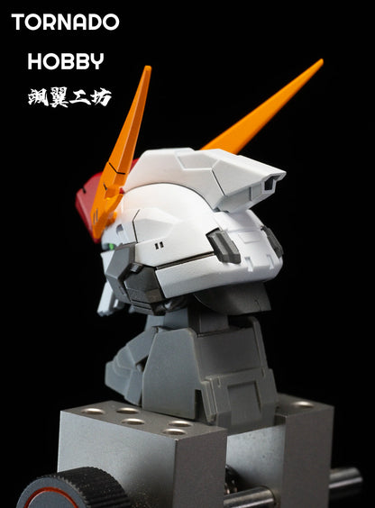 TORNADO HOBBY Studio XI RX-105 Head Carving 1/144 1/72 Sky Defender Assembly Model Kit Toy GK Model Mecha Head Accessory Gifts