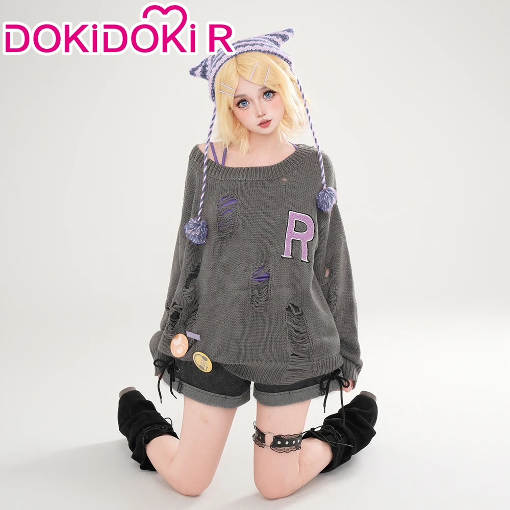 Rinn Mikuu Cosplay Costume DokiDoki-R Mikku Rinn Cosplay Women Cute Black Green Costume Set Mikuu Rinn Cosplay