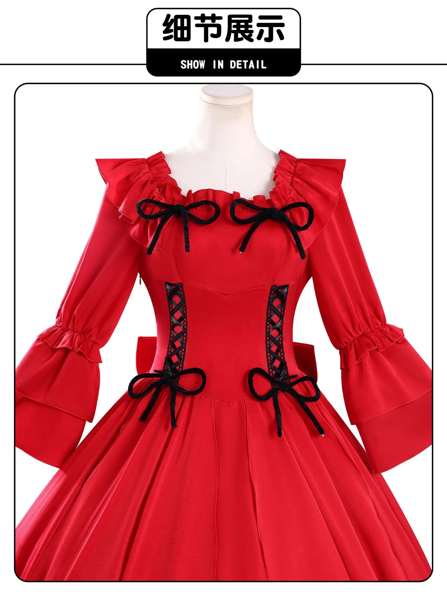 Scarlet El Vandimion Cosplay Costume Wig Dress Anime May I Ask for One Final Thing Ice Rose Earrings Halloween Party Women Girls