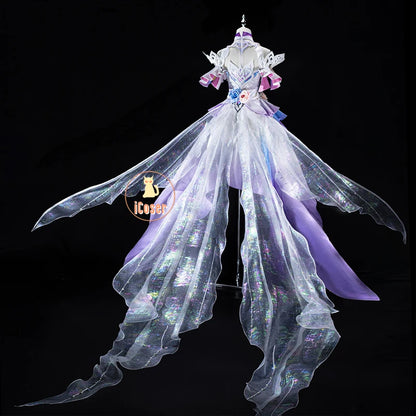 Honkai Star Rail Cyrene Cosplay Costume Wig Dress Headwear New Skin Uniform Elysia Amphoreus Halloween Party Women Girls Props