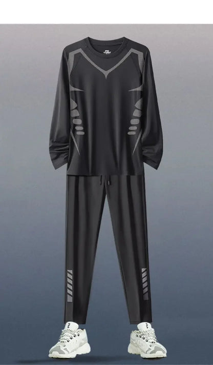 The Codex Men’s Sports Suit 2-3 Pcs Running Training Set Quick-Drying Fitness Jacket & Clothes Spring