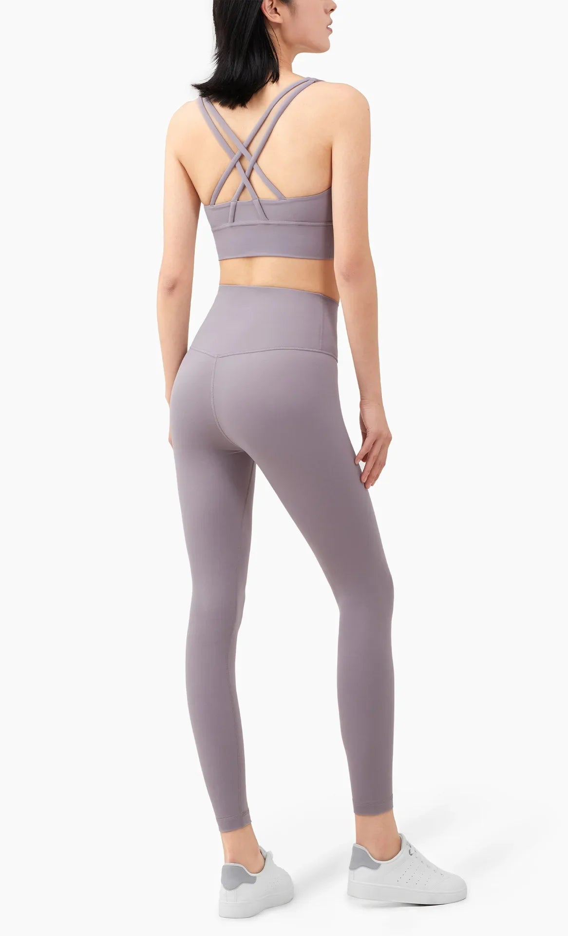 Women’s 2 Piece Yoga Set Sleeveless Cross Back Sports Bra and Leggings Athletic Tracksuit Pilates Fitness