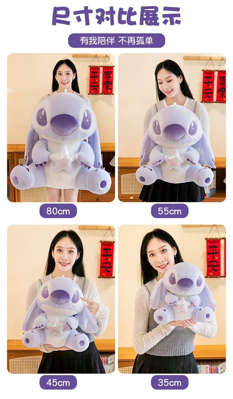 80CM Large Big Size Disney Stitch Cartoon Anime Plush Stuffed Doll Room Decoration Children Pillow Cute Peluche Ornaments Gifts