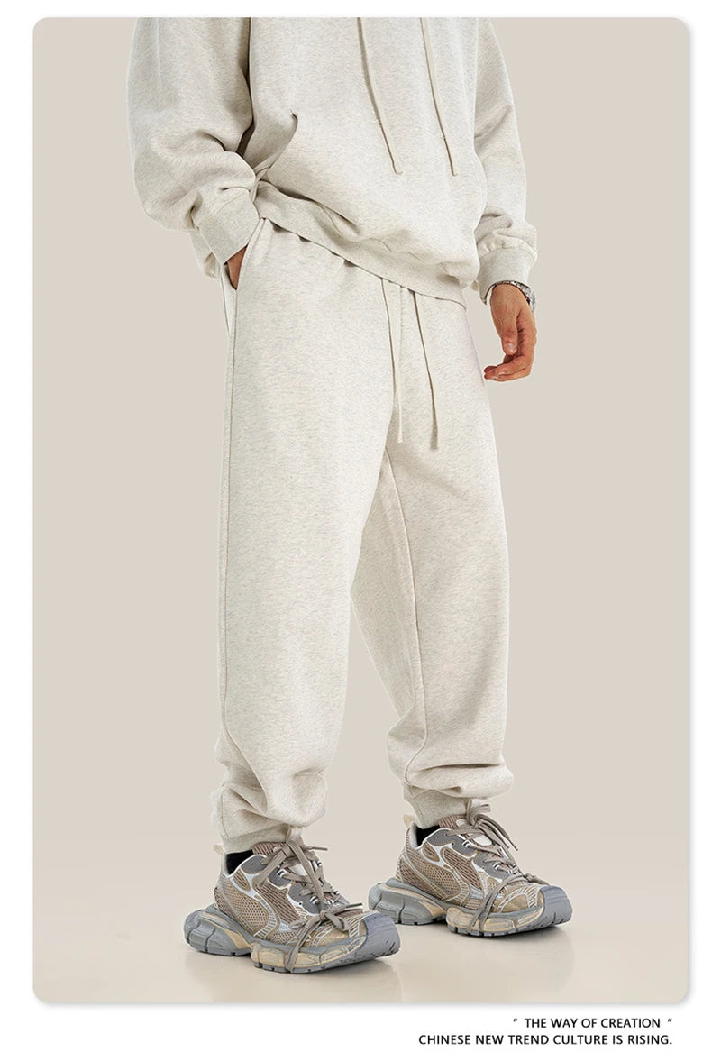 ZODF 2024 Autumn Winter Unisex Solid Sweatpants Heavyweight 440gsm Casual Loose Fit Sport Joggers HY0890