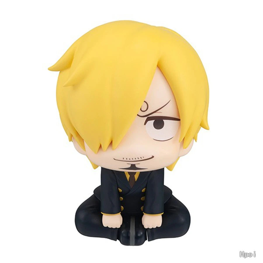 9.5cm ONE PIECE Anime Figure Look Up Luffy/Zoro Action Figure Q Version Kawaii Nami/Sanji Figurine PVC Collection Model Toys