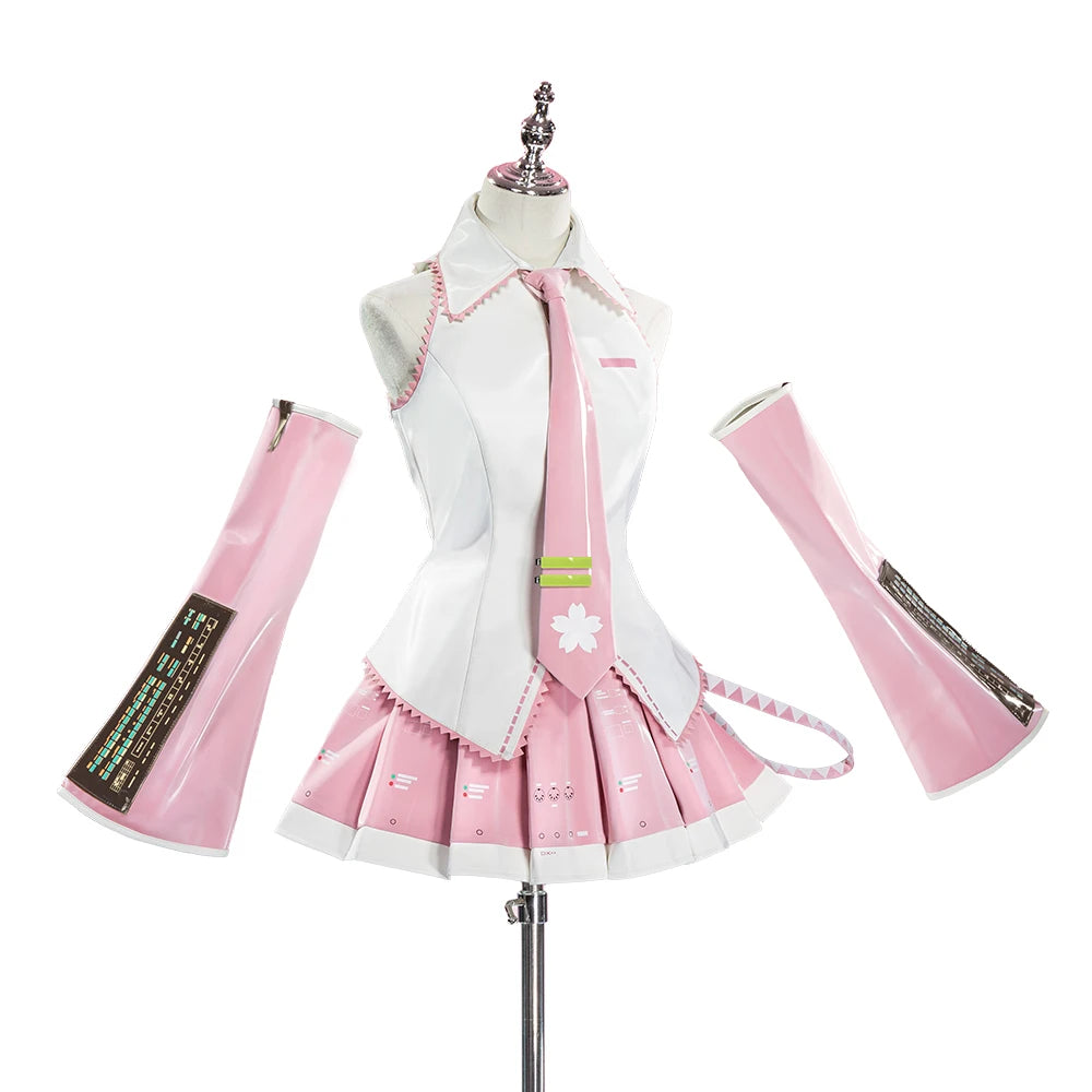 MIKUU Cosplay Costume DokiDoki-SR Sakura Mikku Cosplay Women Cute Pink Short Dress Mikuu Cosplay Costume