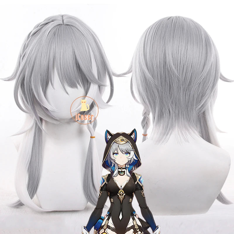 Honkai Star Rail Cipher Cosplay Costume Wig Uniform Jumpsuit Cifera Headwear Tail Halloween Party for Women Girl Carnival iCoser