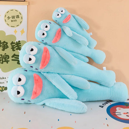 Sanrio 80cm Cute Plush Cartoon Ugly Fish Stuffed Toy Funny Knock Knock Doll New Viral Kids Birthday Christmas Gift for Children