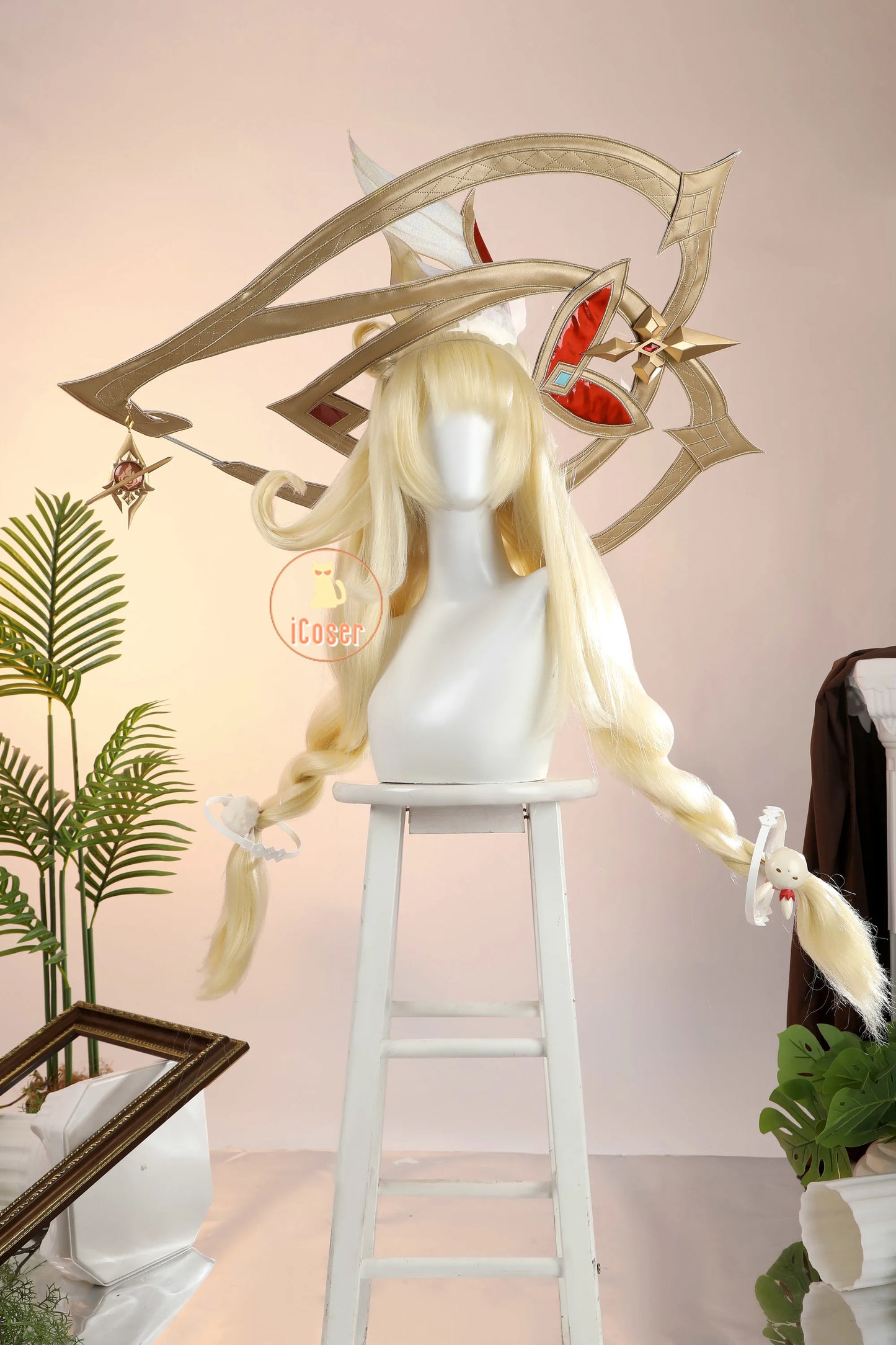 Genshin Impact Alice Cosplay Costume Wig Dress Uniform Headwear Carnival Halloween Party Women Girls Holiday Role Play Outfit