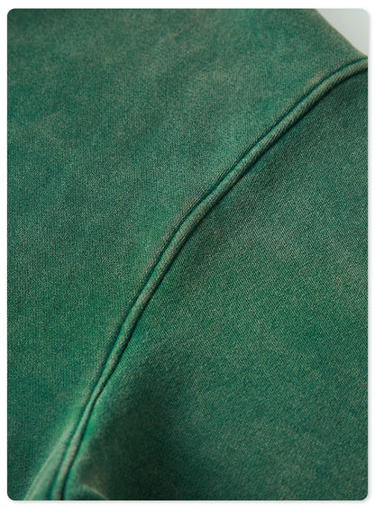 ZODF Winter Autum Men's Washed 400gsm Fleece Hoodies Unisex Couple Retro Oversized Ripped Hooded Sweatshirts Pullovers HY0652