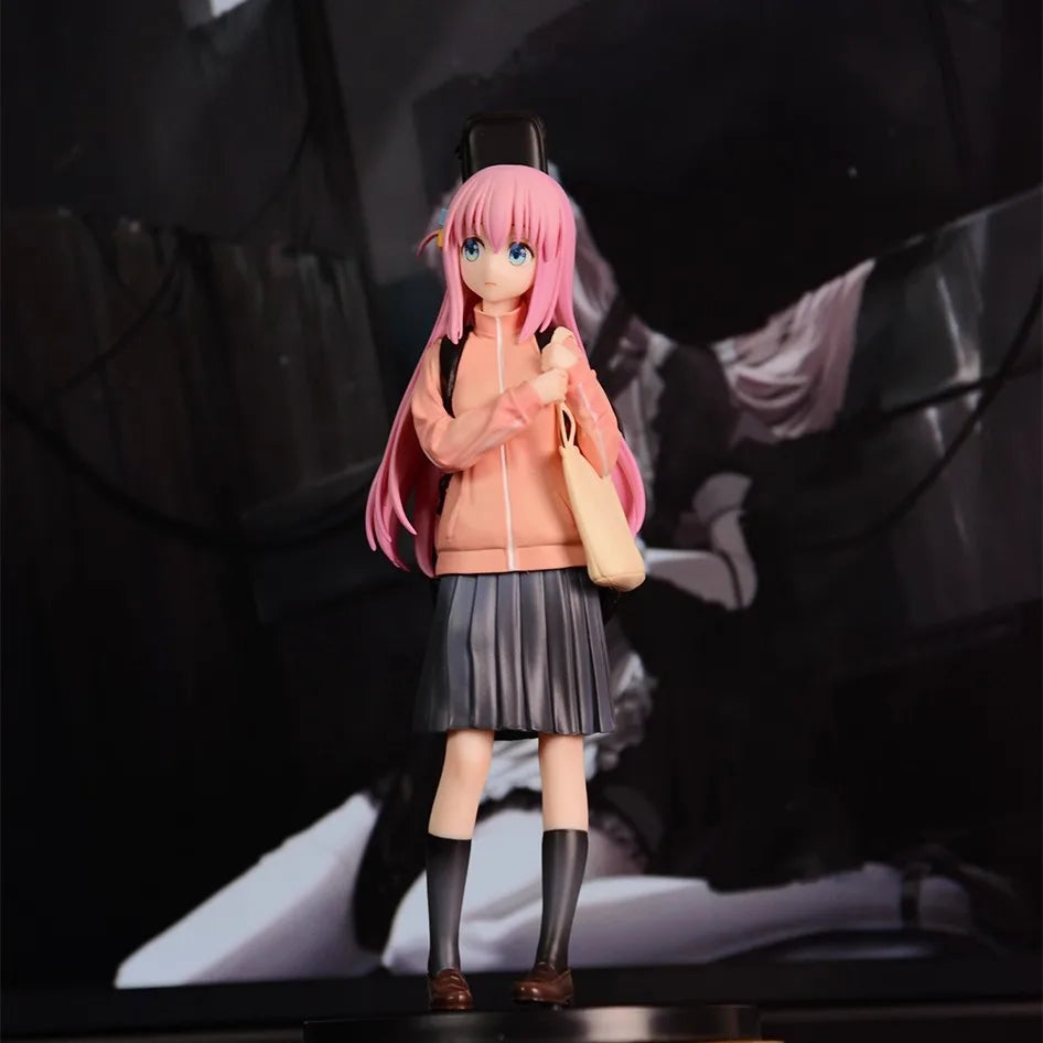 BOCCHI THE ROCK! Gotoh Hitori PVC Action Figure Anime Guitar Girl Backpack Pose Hitori Chan Cute Desk Decor Fan Collectible Gift