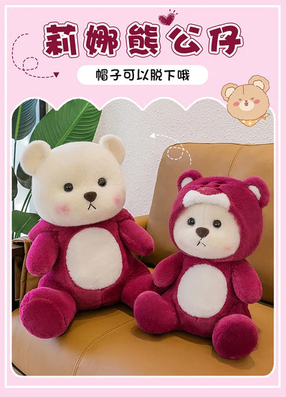 65cm Kawaii Little Bear Plush Doll Cute Soft Anime Lina Bear Plush Doll Cartoon Valentine's Day Birthday Gift Children's Holiday