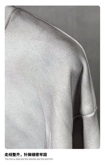 ZODF 2025 Autumn 340gsm Fake 2-Piece T-Shirt For Man Unisex Oversized Heat Transfer Printing Long Sleeve T Shirts Tee HY1151