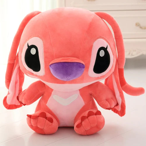 Genuine Disney Kawaii Large Stitch/Angie Plush Toy Cute Anime Peripheral Plush Stuffed Doll Christmas Gifts for Kids Girls