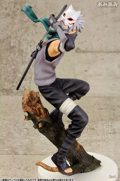 19cm Hot Cartoon Naruto Anime Figure Hatake Kakashi Action Figure Dark Ninja Kakashi Figurine PVC Collection Model Doll Toys
