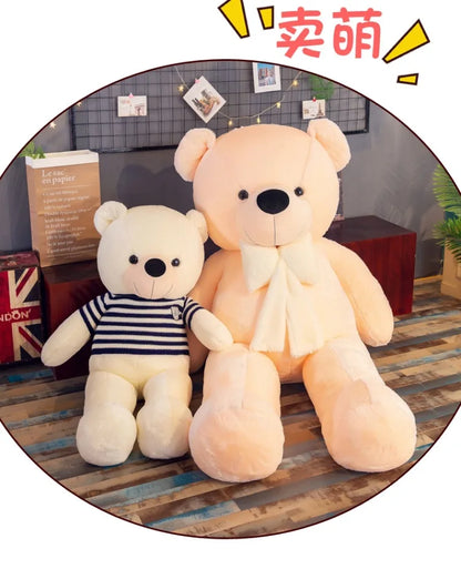 160Cm Big sweater bow tie Plush Toy Teddy Bear Giant Stuffed Animals Birthday Anniversary Gift Soft Sleeping Pillow Grilfriend