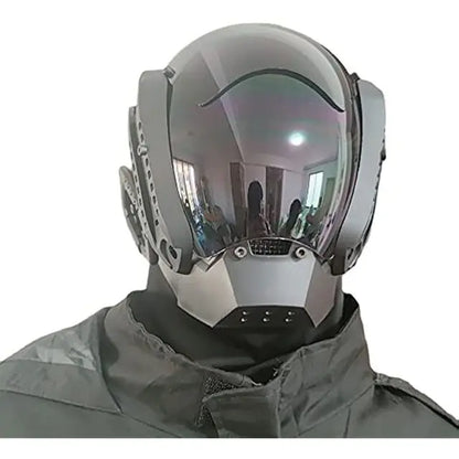 Cyberpunk Helmet Cosplay Dreadlocks Cool Mask With Led Light Shinobi Samurai Mask Braids Christmas Birthday Gift Dreads Wings