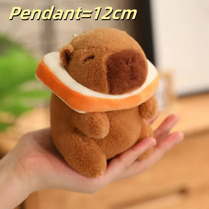 Capybara Soft Doll Cute Stuffed Capibara Anime With Pikachu Stitch Kuromi Hat Toy Kawaii Plushie Xmas Gift for Girl Friend