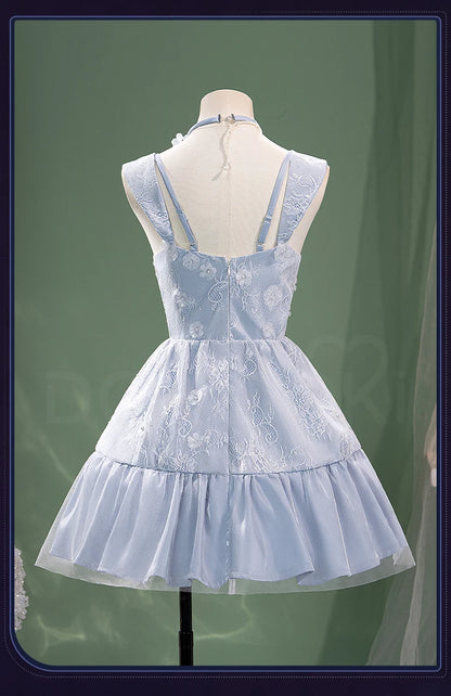 Midnight Bloom Hunter MC Cosplay Game Love and Deepspace DokiDoki-R Women Blue Dress Qinche Sylus Cosplay