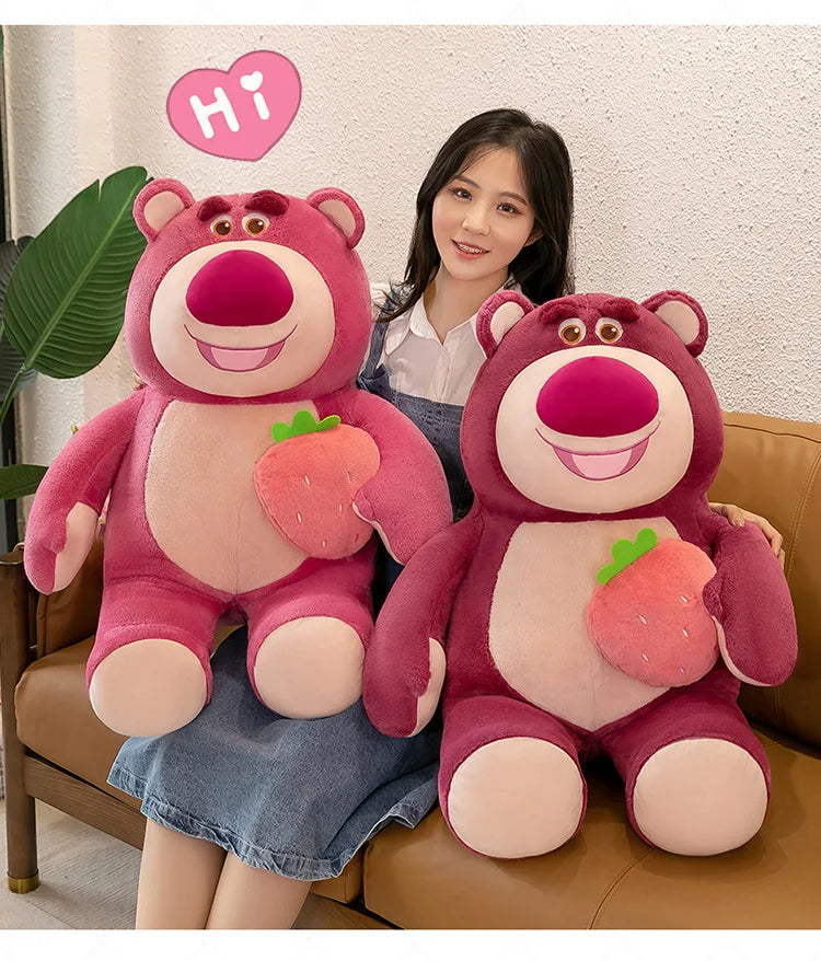 New 40-80cm Large Size Kawaii Strawberry Bear Series Plush Toy Pillow Doll Wedding Interior Accessories Couple Gift