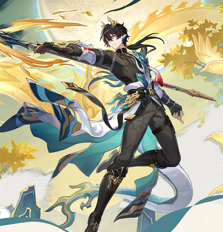 Honkai Star Rail Dan Heng Permansor Terrae Cosplay Costume Wig Uniform Headwear Metal Accessories Halloween Party for Women Men