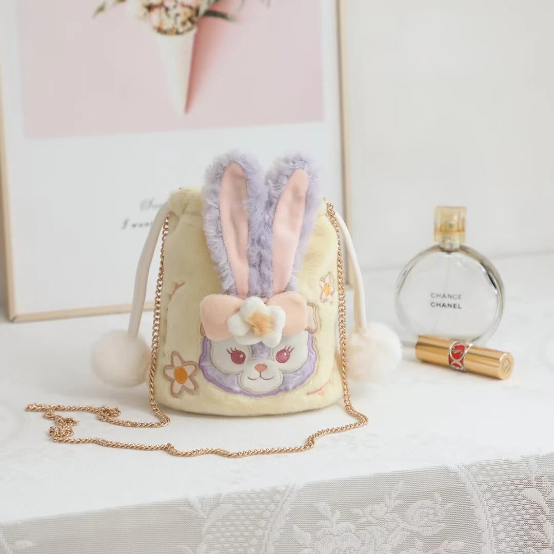 Disney Stella Gelatoni Plush Cosmetic Bag Cartoon Anime LinaBell Shoulder Bag Coin Purse Bundle Pocket Gifts For Girl