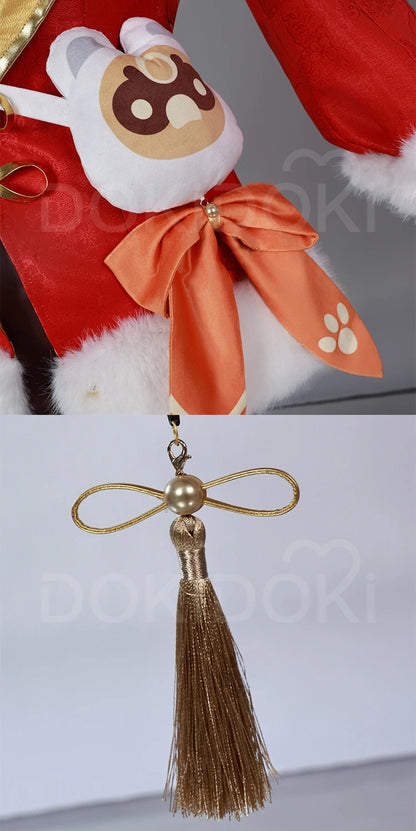 IN STOCK Xiangling Cosplay Costume Game Genshin Impact【XS-3XL】DokiDoki-N New Skin Cherries Snow-Laden Plus Size